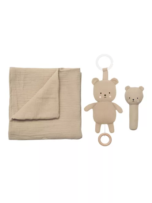 Macis baba ajándékcsomag takaróval Jabadabado