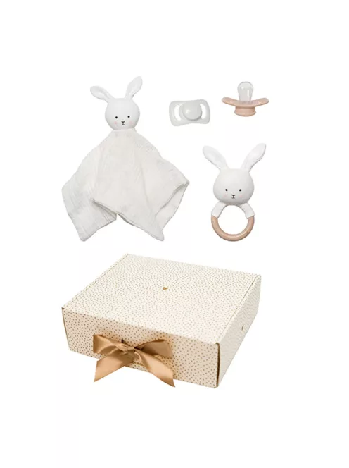 Nyuszis baba ajándékcsomag szundikendővel Jabadabado