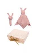 Rózsaszín nyuszis baba ajándékcsomag Jabadabado