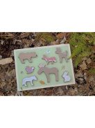 Fa puzzle Az erdő állatai Jabadabado