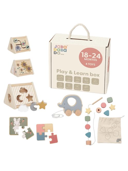 Montessori fejlesztő játékcsomag 18-24 hónapos babáknak Jabadabado