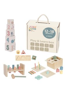   Montessori fejlesztő játékcsomag 12-18 hónapos babáknak Jabadabado