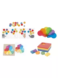   Montessori fejlesztő játékcsomag, Játék a színekkel Jabadabado