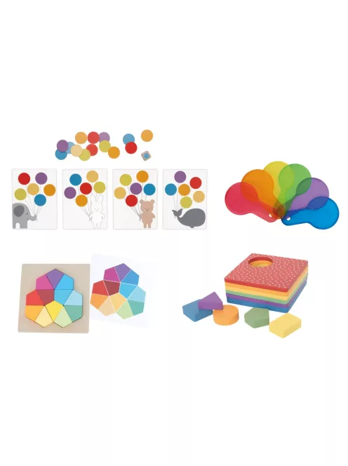Montessori fejlesztő játékcsomag, Játék a színekkel Jabadabado