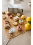 Teasütemények, tépőzáras fa játékkészlet Jabadabado