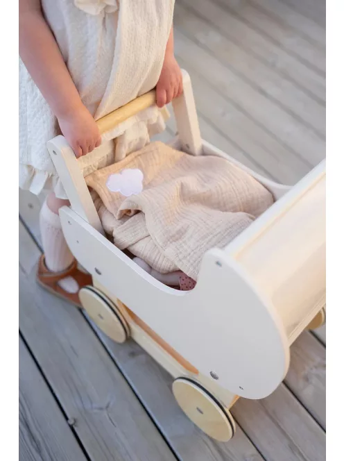 Játék babakocsi fából Jabadabado