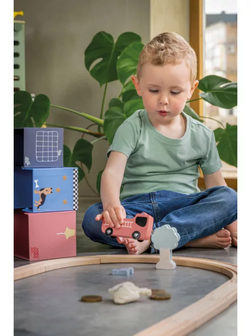 Rendőrségi hajsza, fa vonatpálya szett Jabadabado