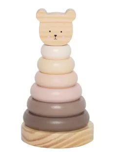 Toronyépítő játék macis, natúr Jabadabado