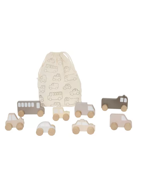 Első autós készletem tároló zsákkal, natúr színű Jabadabado