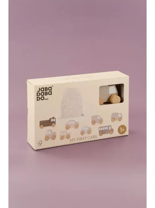 Első autós készletem tároló zsákkal, natúr színű Jabadabado