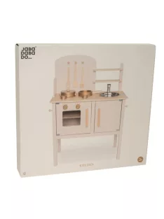   Fa játékkonyha kiegészítőkkel és kréta táblával, krém színű Jabadabado
