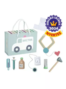   Orvosi játékkészlet kistáskával, Ezüstszürke Jabadabado