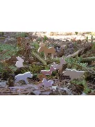 50 darabos fa építőkocka készlet Az erdő állatai Jabadabado