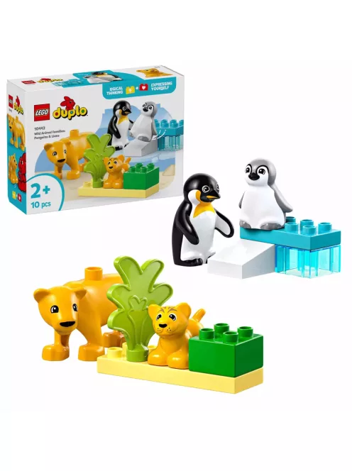 Lego Duplo 10442 Állatcsaládok a vadvilágban, Pingvinek és oroszlánok