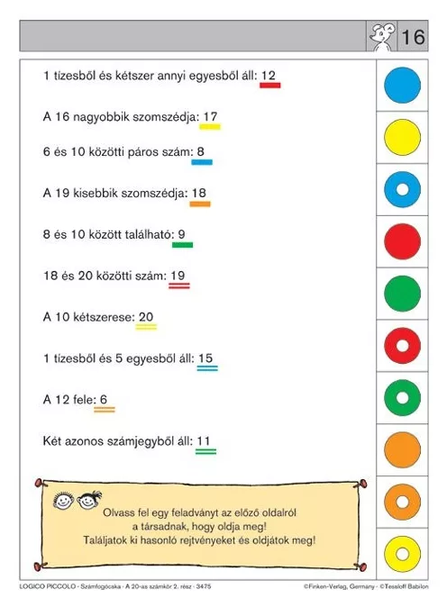 Számfogócska: A húszas számkör 2. rész LOGICO Piccolo