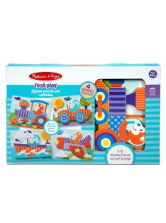   Melissa & Doug Bébi és tipegő fajátékok, Óriás puzzle, Jármüvek