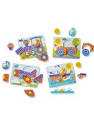 Melissa & Doug Bébi és tipegő fajátékok, Óriás puzzle, Jármüvek