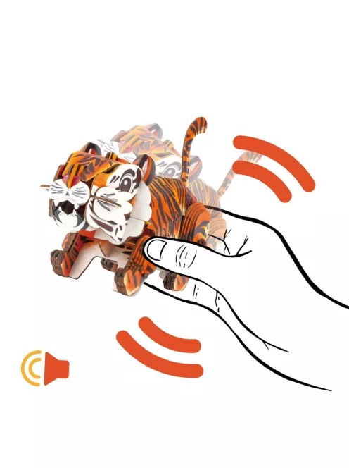 Hangot adó 3D állatos puzzle, Tigris MierEdu