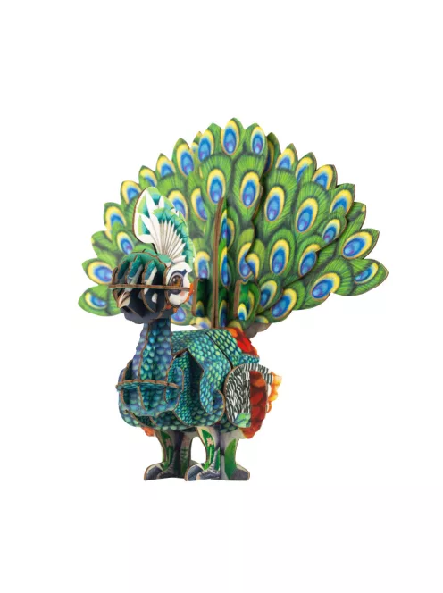 Hangot adó 3D állatos puzzle, Páva MierEdu