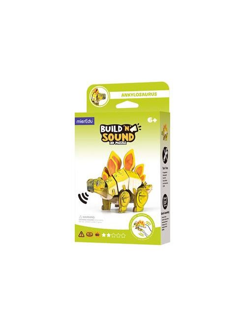 Hangot adó 3D állatos puzzle, Stegosaurus MierEdu
