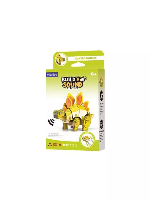 Hangot adó 3D állatos puzzle, Stegosaurus MierEdu
