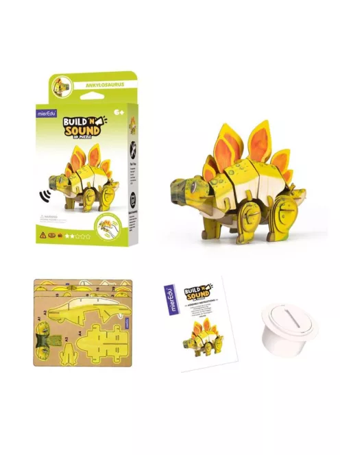 Hangot adó 3D állatos puzzle, Stegosaurus MierEdu