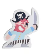 Fa kalózhajó 11 figurával Magni