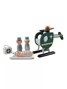 Fa mentőhelikopter játékfigurákkal Magni