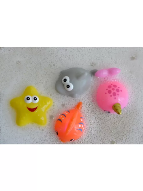 Fürdőjáték - tengeri állatok fénnyel, többféle Magni