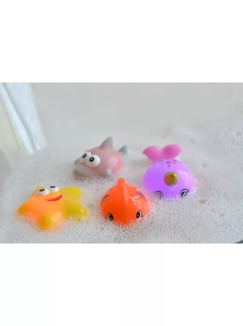 Fürdőjáték - tengeri állatok fénnyel, többféle Magni