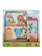 Réteges puzzle - Az állatok otthona, Magni