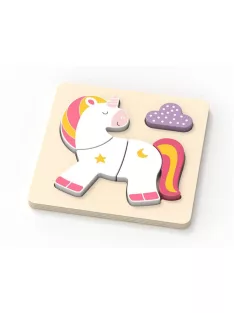 Fa formabeillesztő puzzle, Unikornis Magni