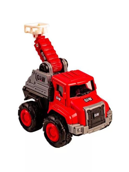 Hátrahúzós fém tűzoltó autók nagyméretű kerékkel, többféle Magni