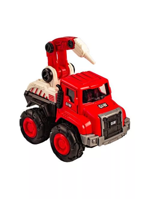 Hátrahúzós fém tűzoltó autók nagyméretű kerékkel, többféle Magni