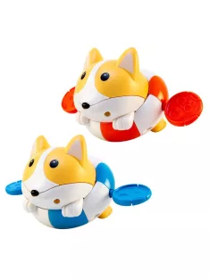   Felhúzható fürdőjáték corgi kutya mentőövvel, kétféle Magni