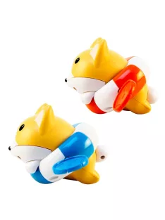   Felhúzható fürdőjáték corgi kutya mentőövvel, kétféle Magni
