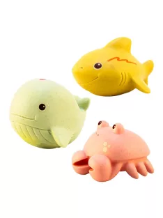 Öko fürdőjáték 3 db-os készlet, Tengeri állatok Magni