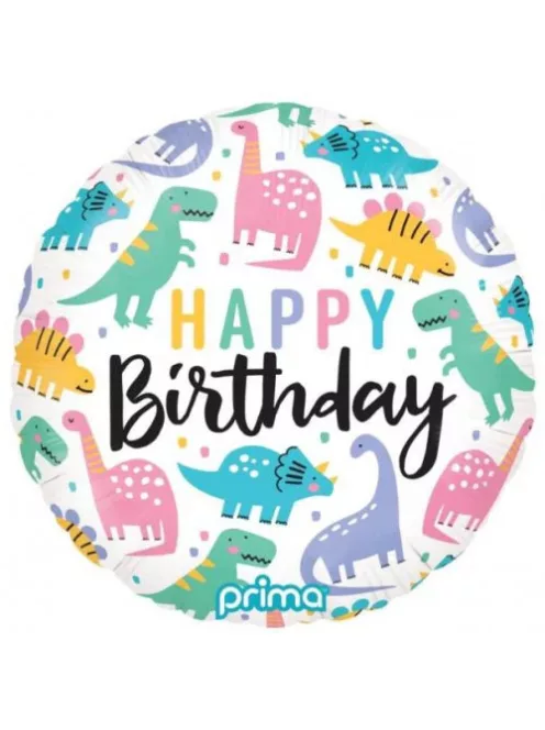 18 inches Színes Dinó Mintás Szülinapi Fólia Lufi
