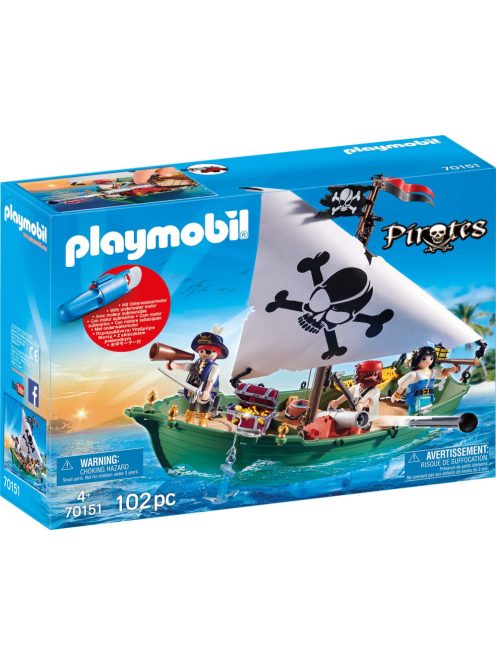 Kalózhajó víz alatti motorral 70151 Playmobil Pirates