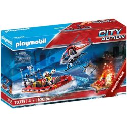 Tűzoltók helikopterrel és csónakkal 70335 Playmobil