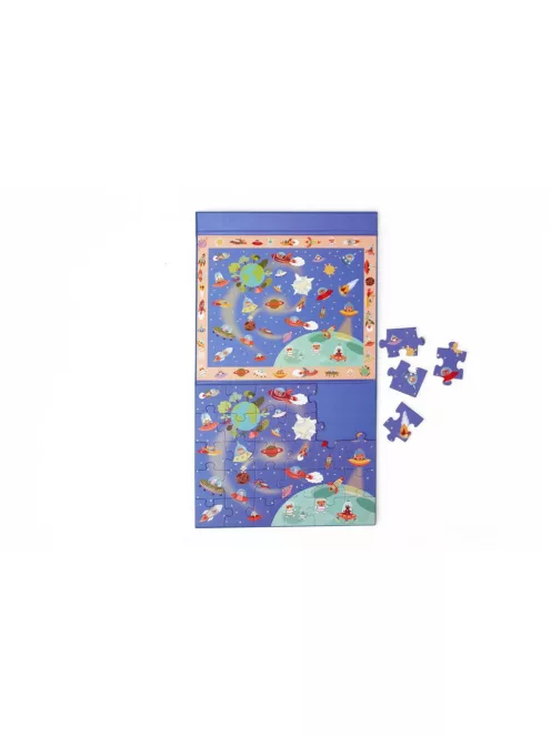 2 az 1-ben mágneses puzzle és megfigyelő játék, Világűr Scratch Europe