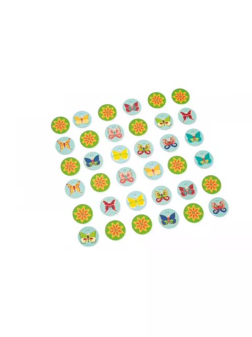 Készségfejlesztő játék -Pillangók -Dominó, memória, mágneses horgászat Scratch Europe