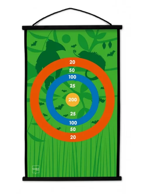 Darts kezdőkészlet Dzsungel, 38*60 cm 2 oldalas, Scratch Europe