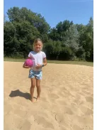 Rózsaszín neoprén strandlabda  15 cm-es Sunflex