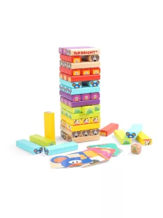 Montessori állatos jenga torony TOPBRIGHT