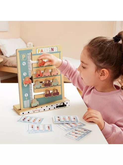 Parkolási feladványok fa logikai montessori játék TOPBRIGHT