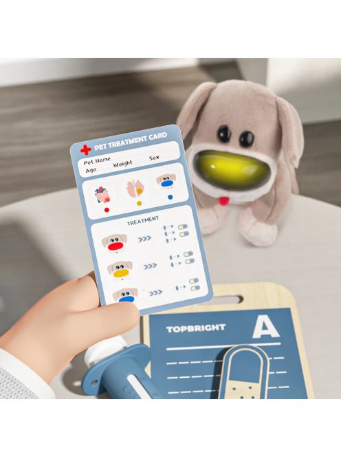 Interaktív állatklinika kutya gondozó játékkészlet fényekkel és hangokkal TOPBRIGHT
