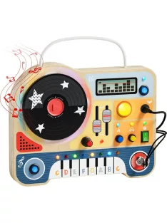   Montessori interaktív DJ pult játéktábla fényekkel és hangokkal TOPBRIGHT