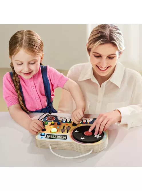 Montessori interaktív DJ pult játéktábla fényekkel és hangokkal TOPBRIGHT