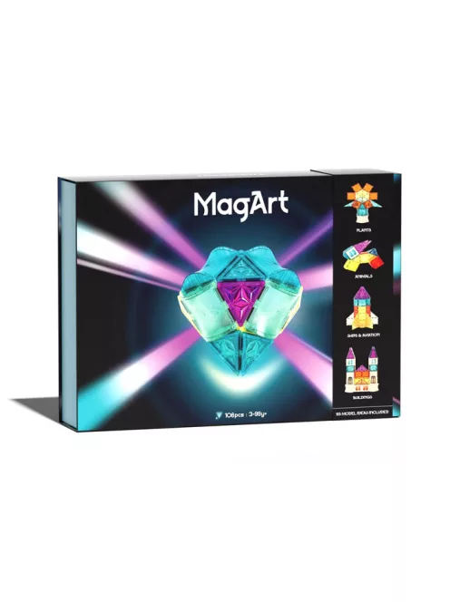 MagArt mágneses építőkészlet 110 db-os TOPBRIGHT